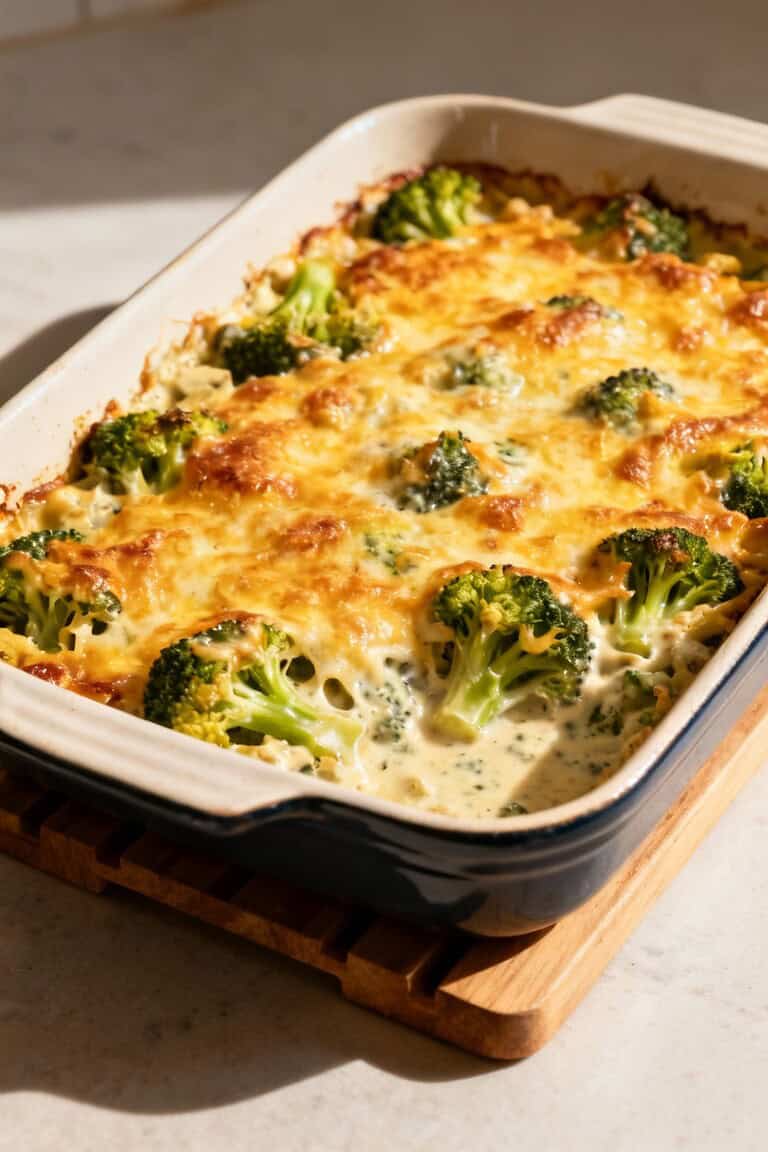 Cheesy broccoli casserole recipe