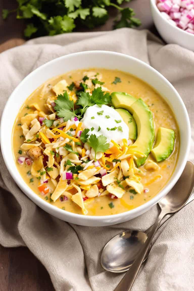 Creamy chicken tortilla soup