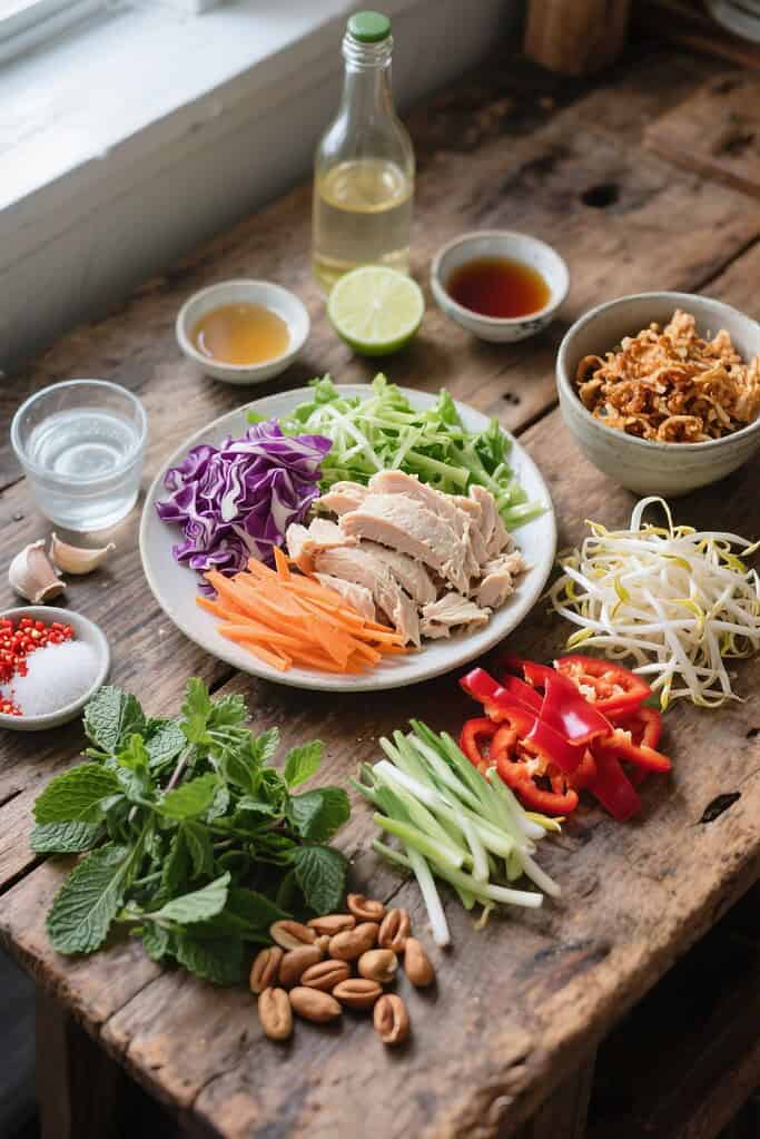 Crunchy Vietnamese Chicken Salad: A Fresh, Flavor-Packed Recipe 2 Crunchy vietnamese chicken salad ingredients