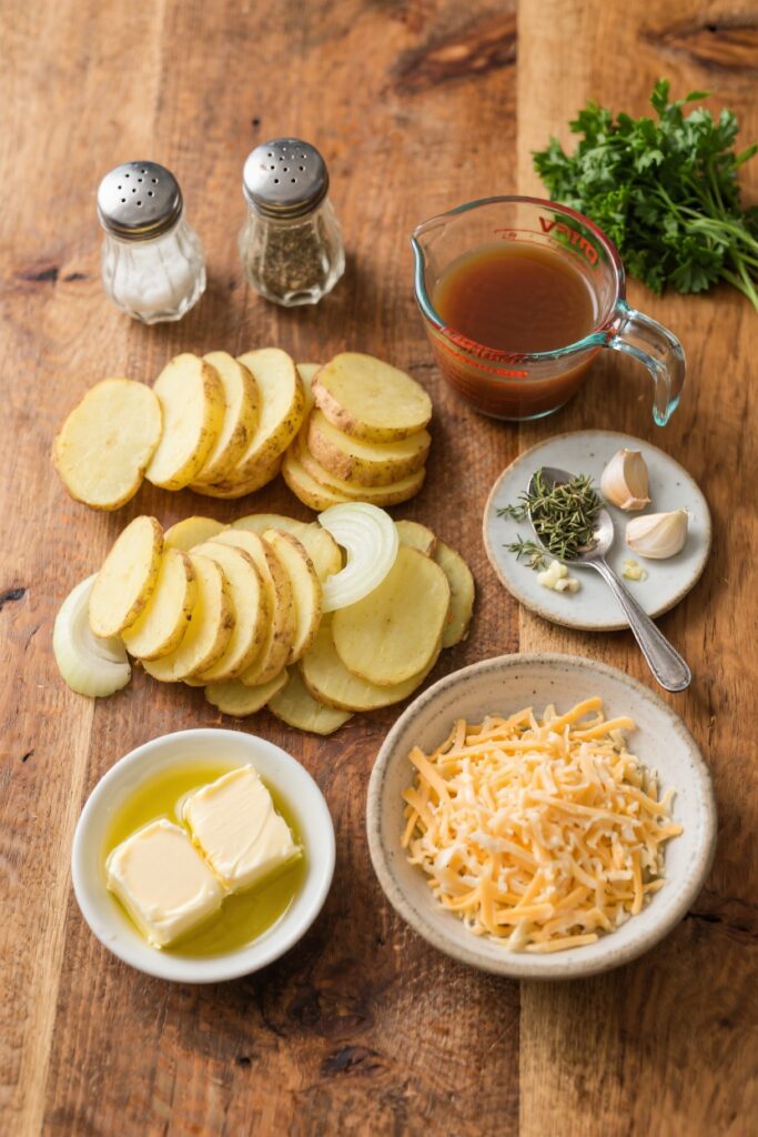French Onion Potatoes Recipe - Savory Cheesy Side Dish 2 French onion potatoes ingredients