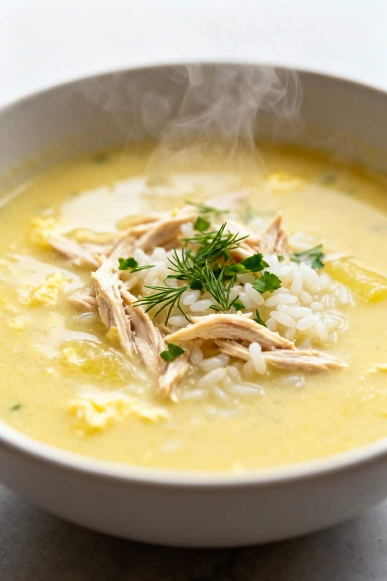Greek lemon chicken soup