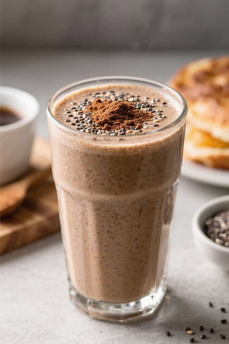 Healthy coffee smoothie served
