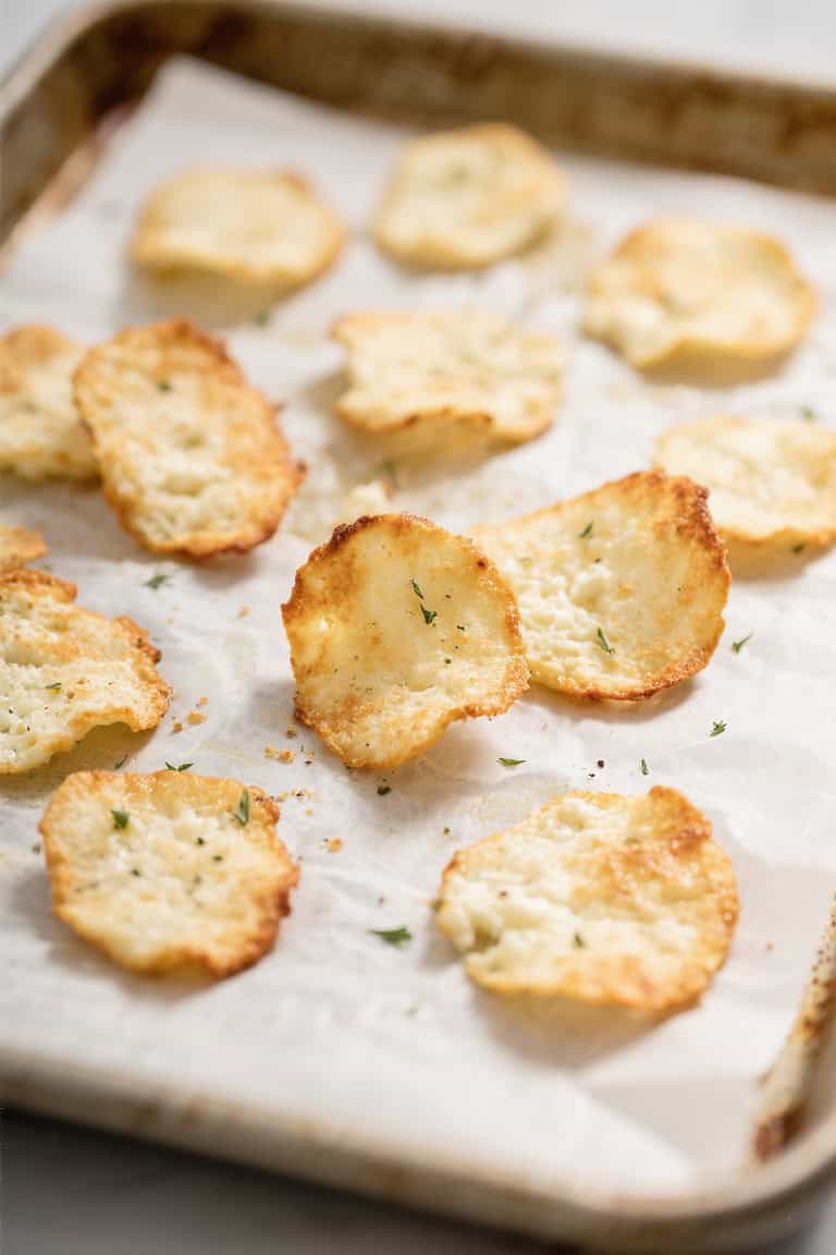 High-protein cottage cheese chips