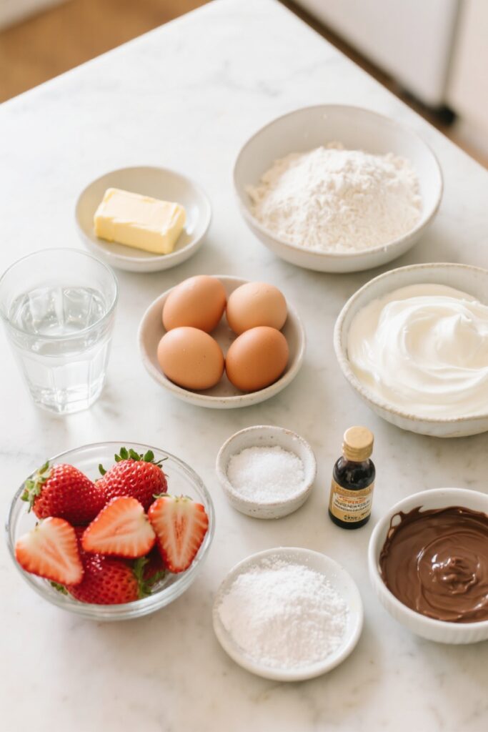Delicious Strawberry Cream Puffs Recipe – Easy &Amp; Creamy Treat 2 Strawberry cream puffs ingredients