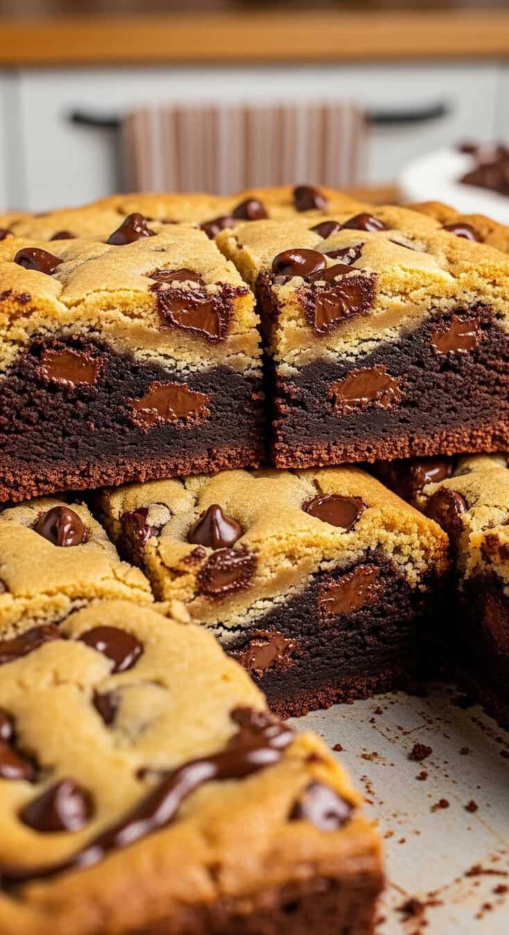 Chocolate chip cookie brownies