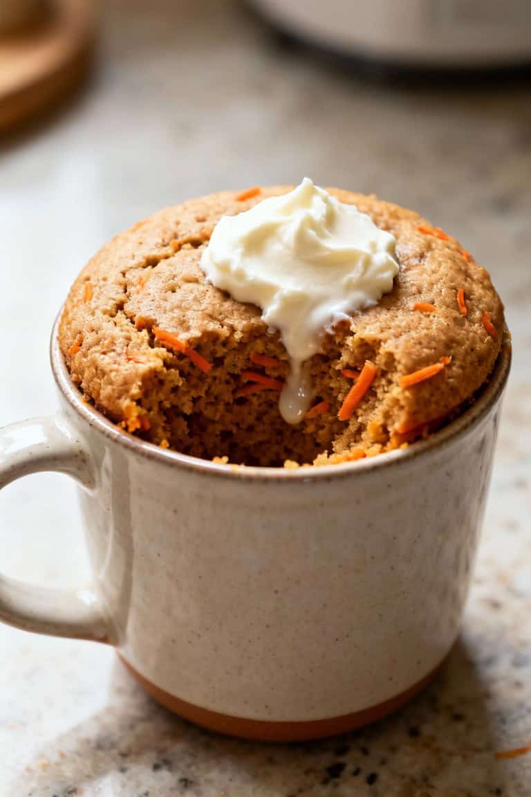 5-minute carrot mug cake