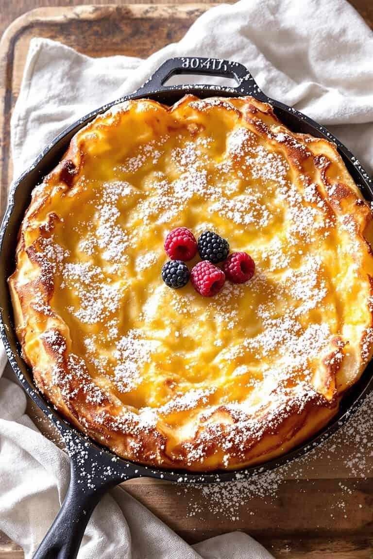 Baked german pancake: a fluffy and delicious breakfast treat