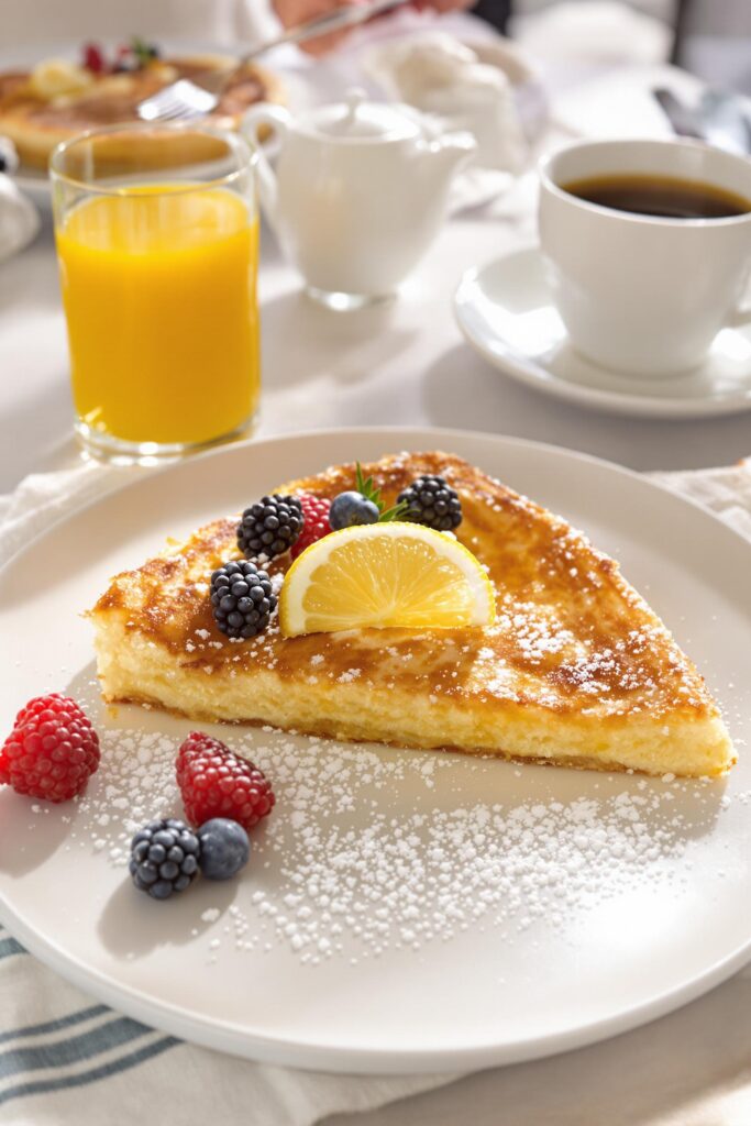 Baked German Pancake: A Fluffy And Delicious Breakfast Treat 3 Baked german pancake served