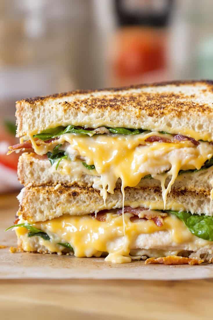 Cheddar and bacon turkey melt on sourdough updated