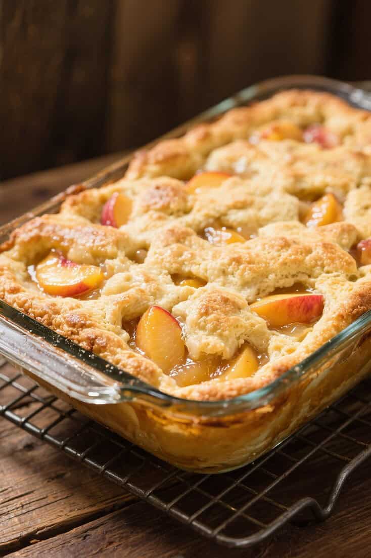 Classic southern peach cobbler