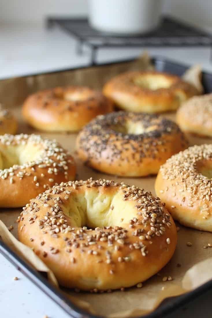 High protein cottage cheese bagels
