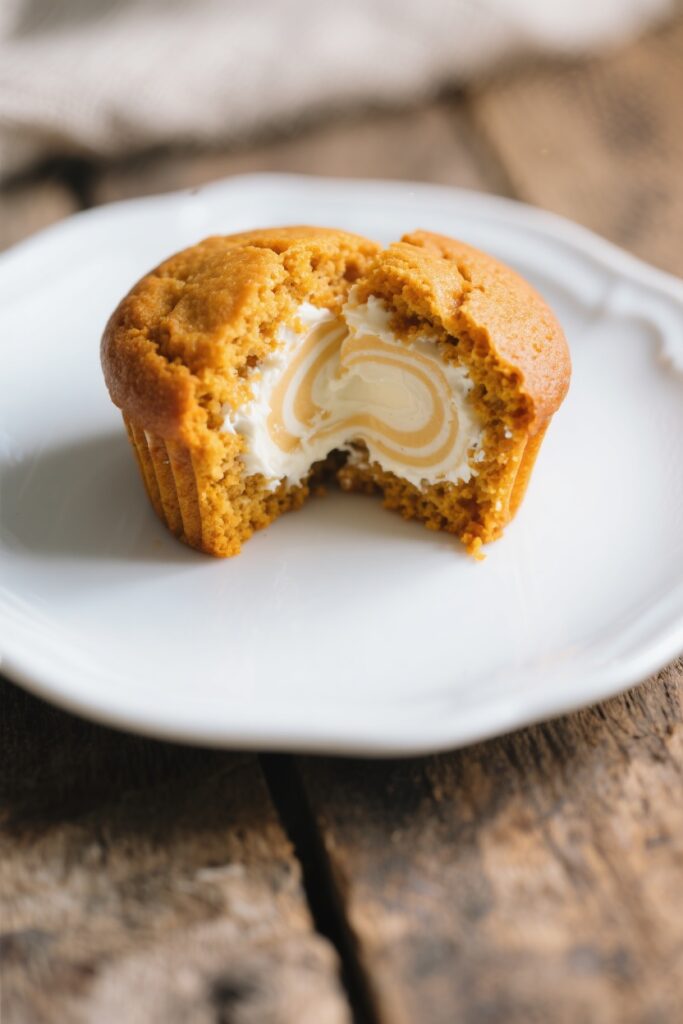 Pumpkin Cream Cheese Muffins: Your New Favorite Fall Treat 3 Pumpkin cream cheese muffin served