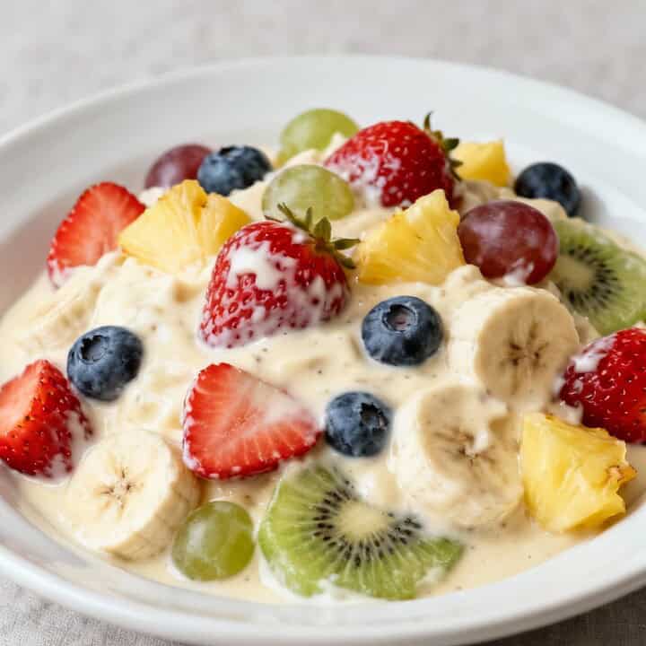 Creamy vanilla pudding fruit salad recipe