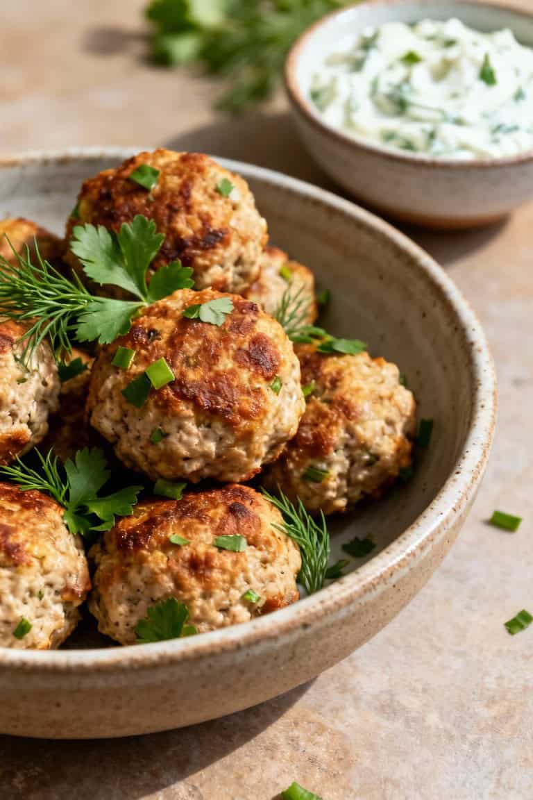 Greek turkey meatballs with tzatziki recipe