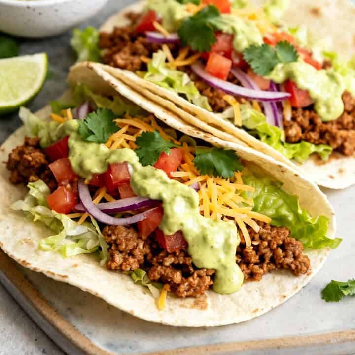 Ground Turkey Tacos With Avocado Sauce: A Healthy Twist On Taco Night 3 Ground turkey tacos with avocado sauce recipe
