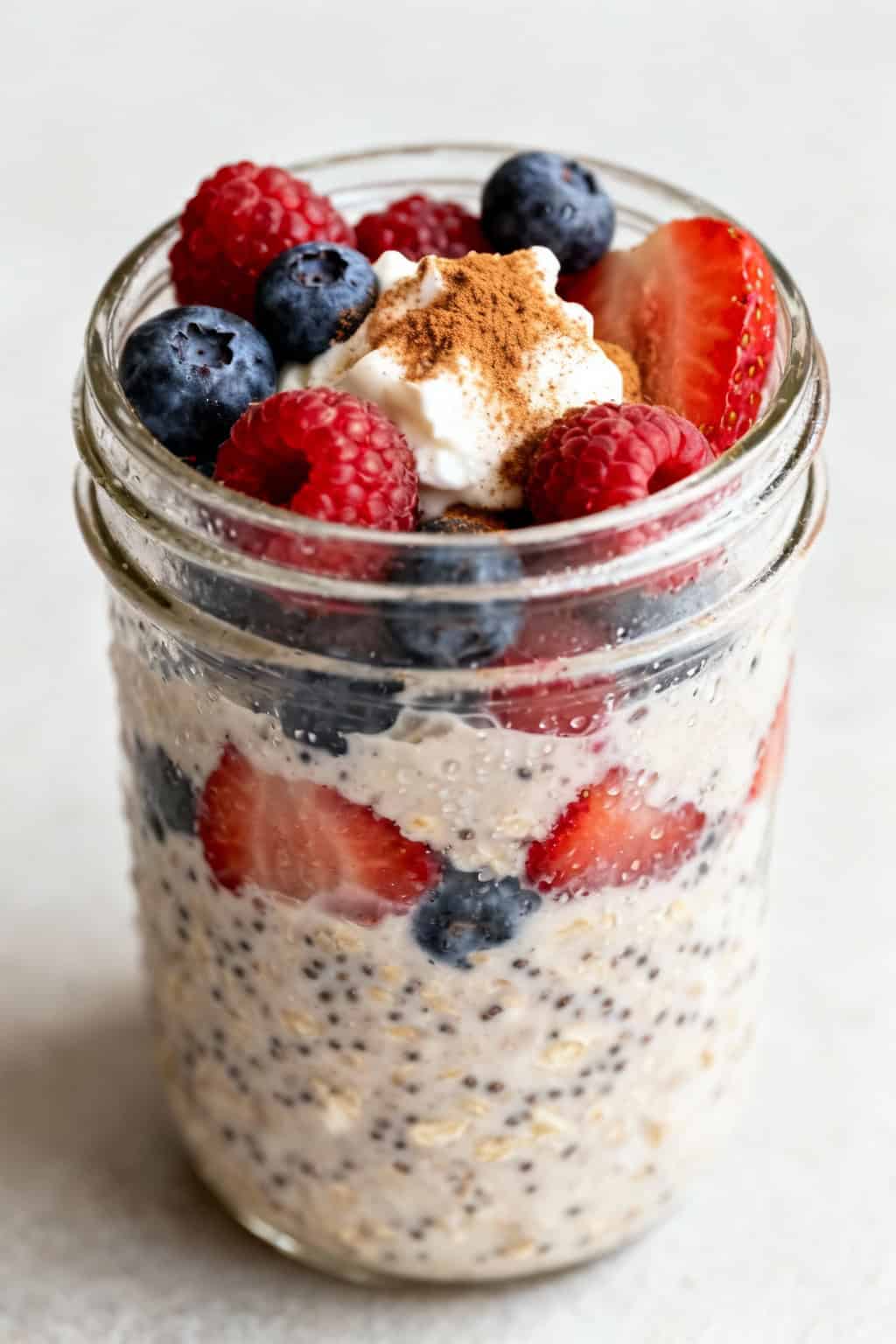 Healthy Vanilla Berry Protein Overnight Oats For Busy Mornings 1 Healthy vanilla berry protein overnight oats