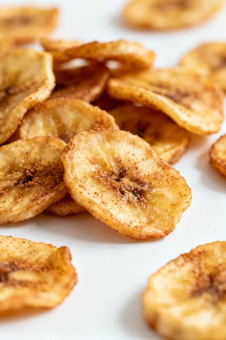 Cinnamon-sugar air fryer banana chips recipe