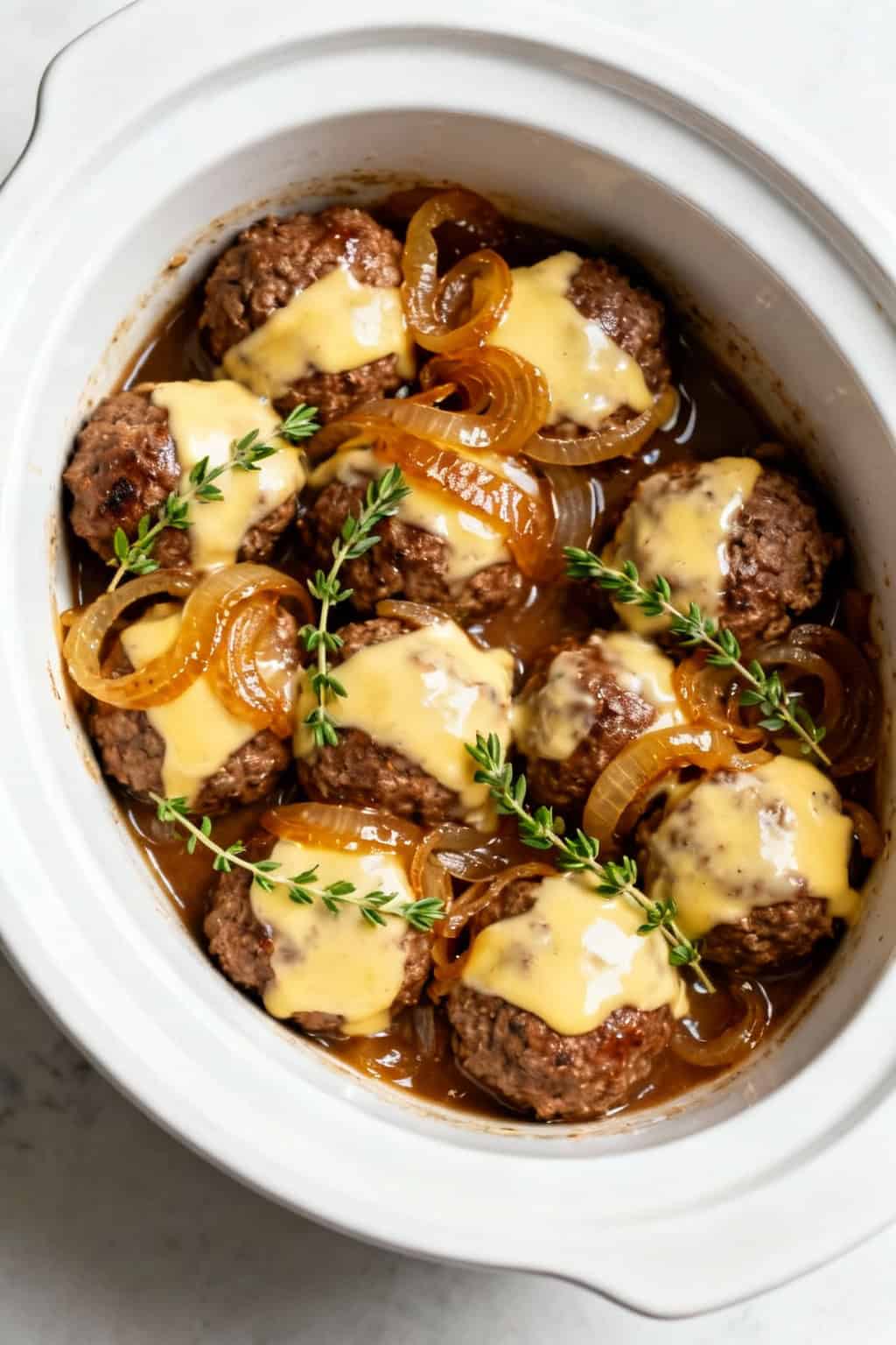 Crockpot French Onion Meatballs: An Easy Slow Cooker Recipe 1 Crockpot french onion meatballs recipe
