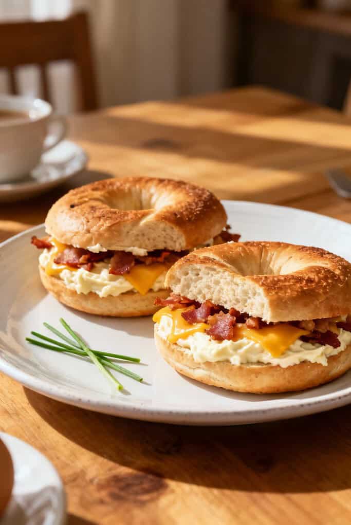 Creamy Bacon Cheddar Bagels: A Delicious Breakfast Recipe 2 Image 17