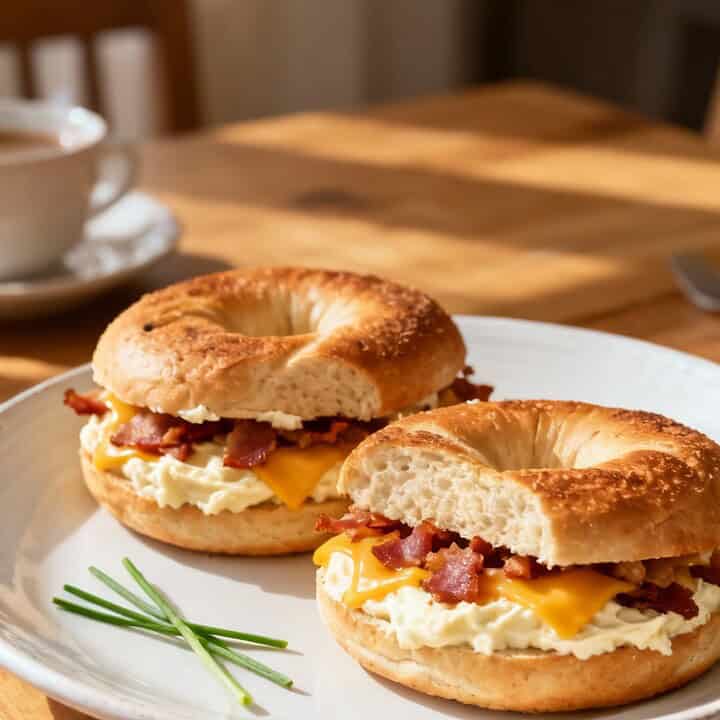 Creamy Bacon Cheddar Bagels: A Delicious Breakfast Recipe 3 Creamy bacon cheddar bagels recipe