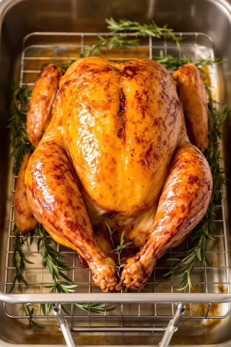 Classic roast turkey with herb butter recipe
