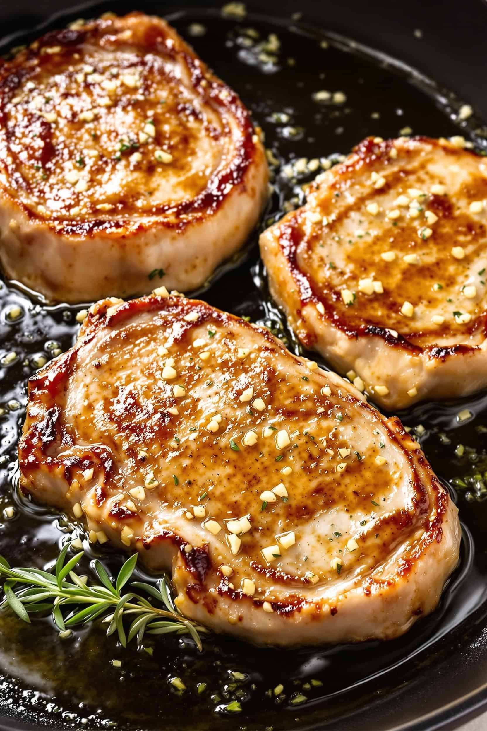 Juicy Skillet Pork Chops With Garlic Butter: The Perfect Weeknight Dinner 1 Juicy skillet pork chops with garlic butter