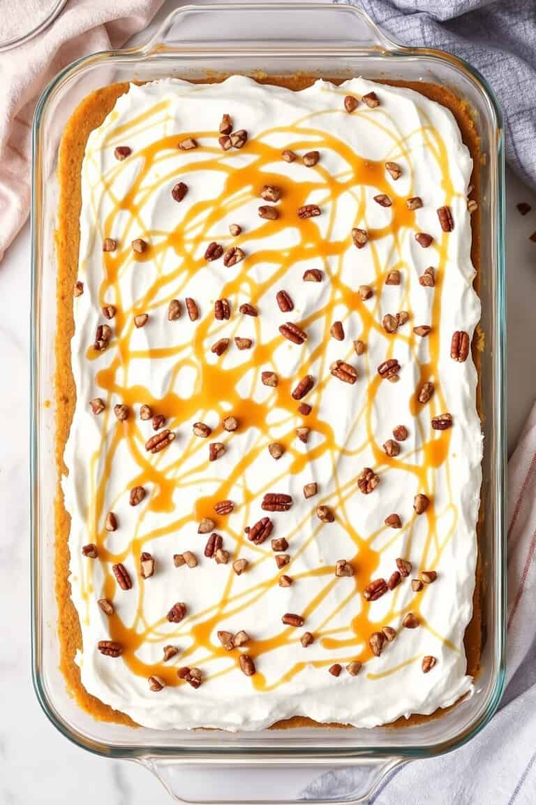 Pumpkin poke cake