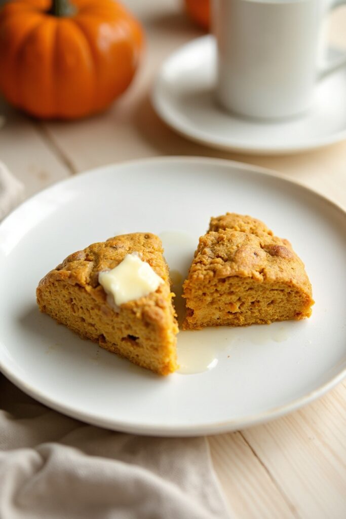 Perfect Pumpkin Scones Recipe: Fluffy Fall Treats You'Ll Love 2 Pumpkin scones served