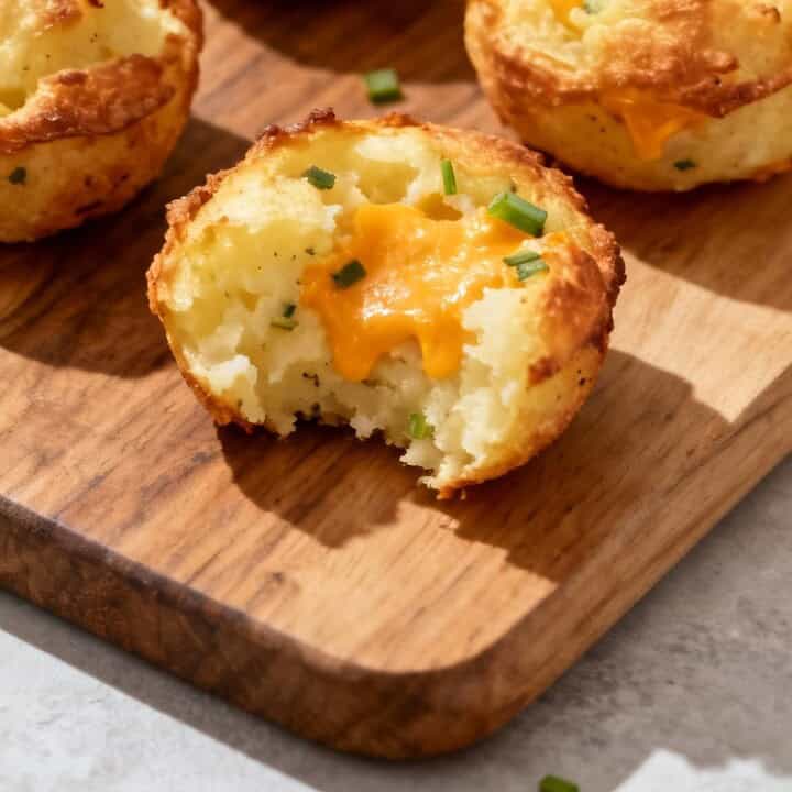 Cheesy mashed potato puffs recipe