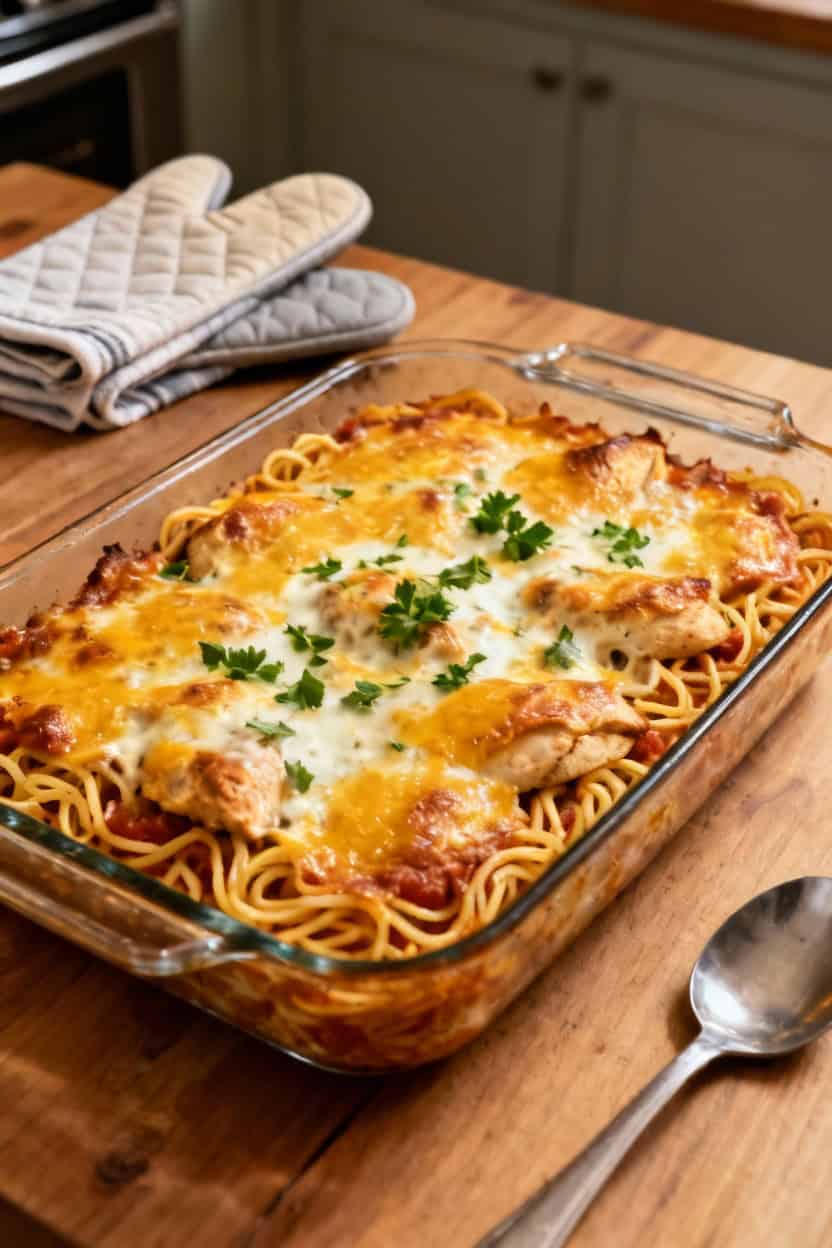 Spaghetti Chicken Casserole: A Comforting Family Dinner Recipe 1 Spaghetti chicken casserole recipe