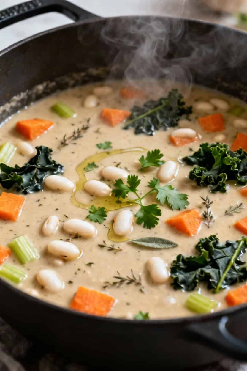 Creamy tuscan white bean soup