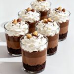 Triple layer nutella mousse cups