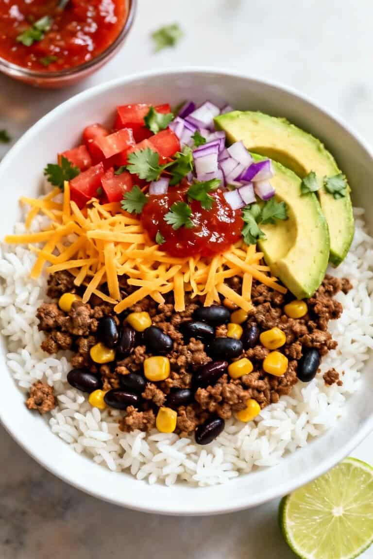 Easy taco rice bowl
